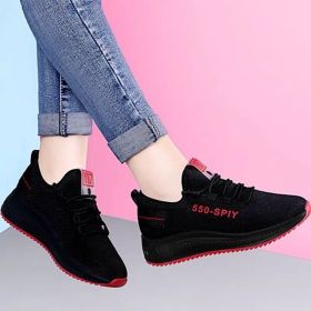 Women's Breathable Non-slip Platform Fashion 2022 Autumn New Casual Shoes Korean Running Shoes Black Sneakers shoes for women
