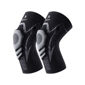Knee Sleeve Fit Support with Side Stabilizers,for Men Women Sports,Joint Pain and Arthritis Relief, Improved Circulation Compression - Single