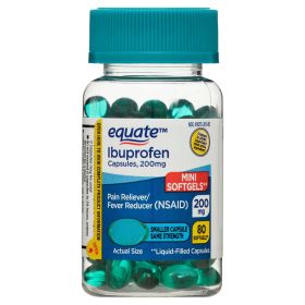Equate Ibuprofen Mini Softgel Capsules; 200 mg; 80 Count
