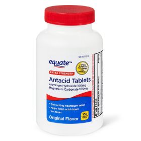 Equate Extra Strength Antacid Chewable Tablets; 160 mg; 100 Count