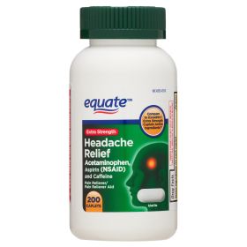 Equate Extra Strength Headache Relief Caplets; 200 Count