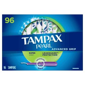Tampax Pearl Advanced Grip Super Absorbency 96 Count