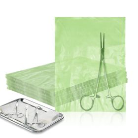 Pack of 1000 Green-Tinted Sterilization Bags 12 x 15. Polyethylene Bags 12x15. Open Ended Packages with 2 mil Thickness. Plastic Bags for Health Needs