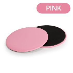1pair Portable Fitness Exercise Sliding Disc; Abdominal Muscle Training Yoga Fitness Equipment (Color: pink)