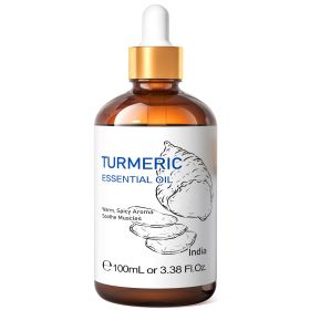 HIQILI 100ML Turmeric Essential Oils, 100% Pure Herbal Plant Oil for Candle, Health Promotion, Diffuser And Humidifier, Relax (Color: Turmeric, NET WT: 100ml)