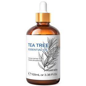 HIQILI 100ML Turmeric Essential Oils, 100% Pure Herbal Plant Oil for Candle, Health Promotion, Diffuser And Humidifier, Relax (Color: Tea Tree, NET WT: 100ml)