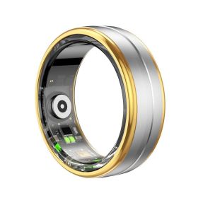 Smart Ring Health Tracker Unisex Health Monitoring Sports Tracker IP68 Waterproof Fitness Activity Tracker for Walking Cycling (Color: Silver, size: 8)